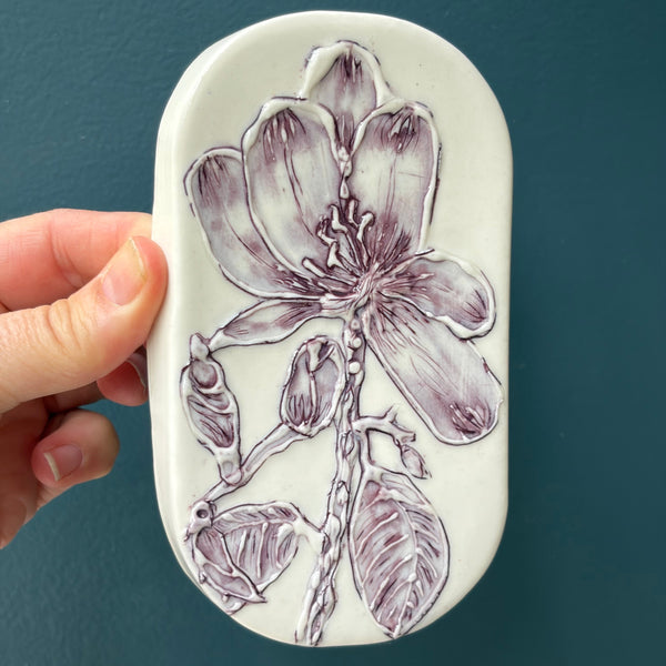 Porcelain soap holder