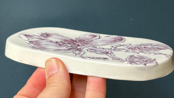 Porcelain soap holder