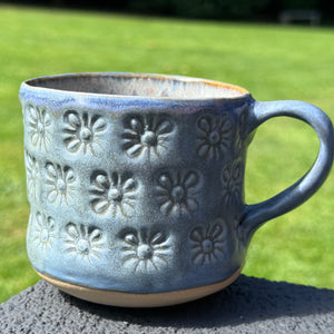 Matte Blue textured mug