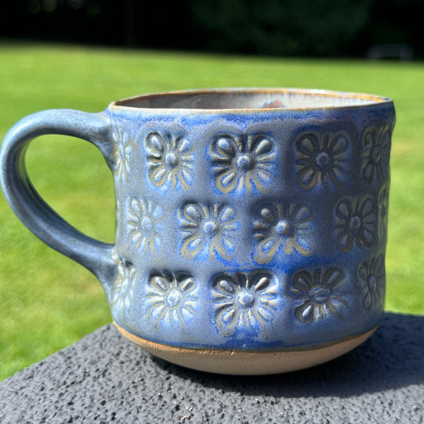 Matte Blue textured mug