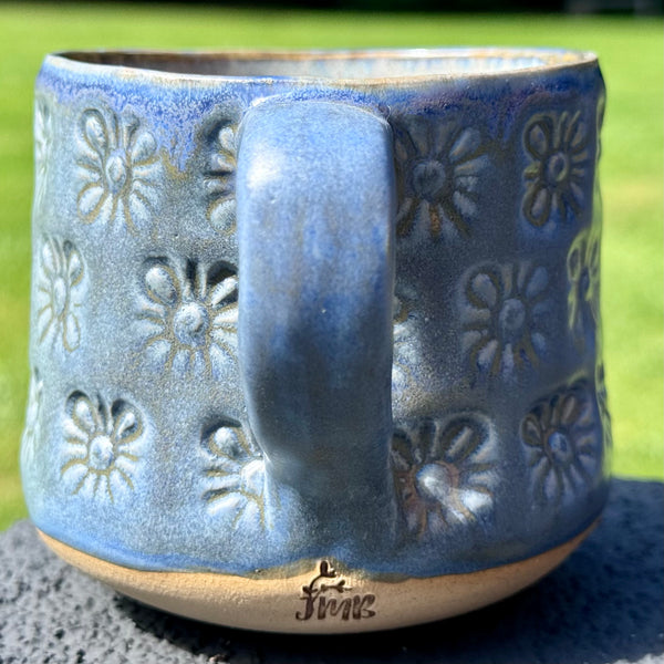 Matte Blue textured mug