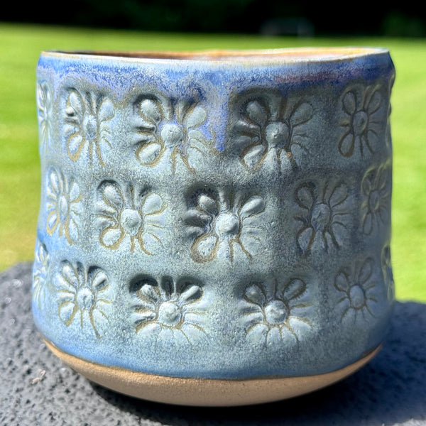 Matte Blue textured mug