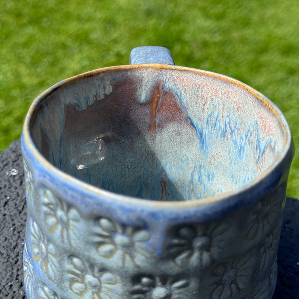 Matte Blue textured mug