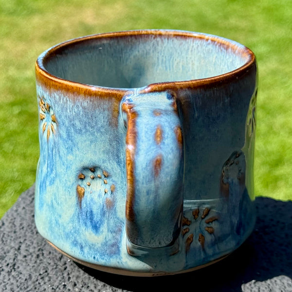 Blue-Brown textured mug