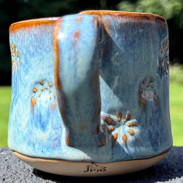 Blue-Brown textured mug