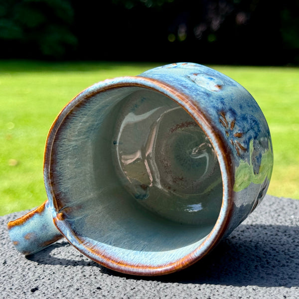 Blue-Brown textured mug