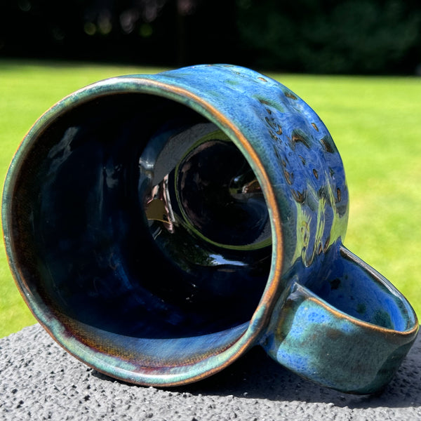 Bright Blue-Green textured mug