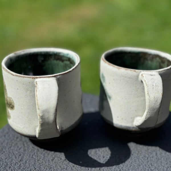 Floral textured mugs (sold as a pair)