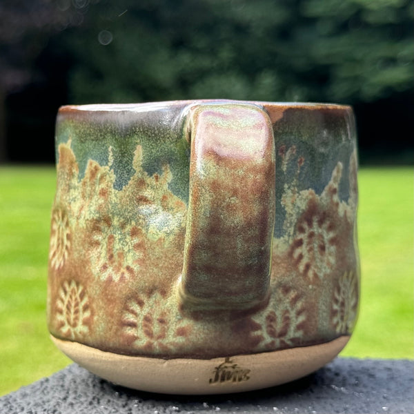 Mossy Green textured mug