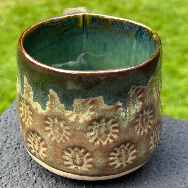 Mossy Green textured mug