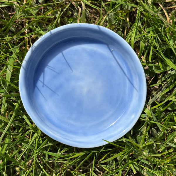 Blue porcelain sauce dish