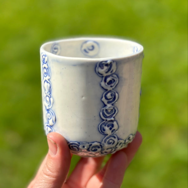 Blue small porcelain cup