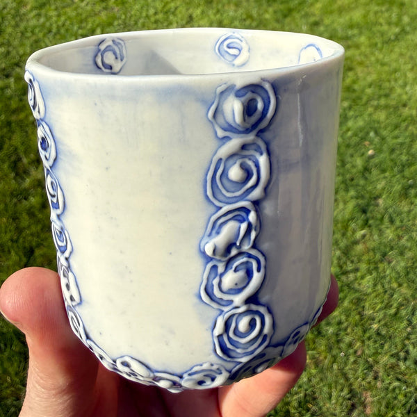 Blue small porcelain cup