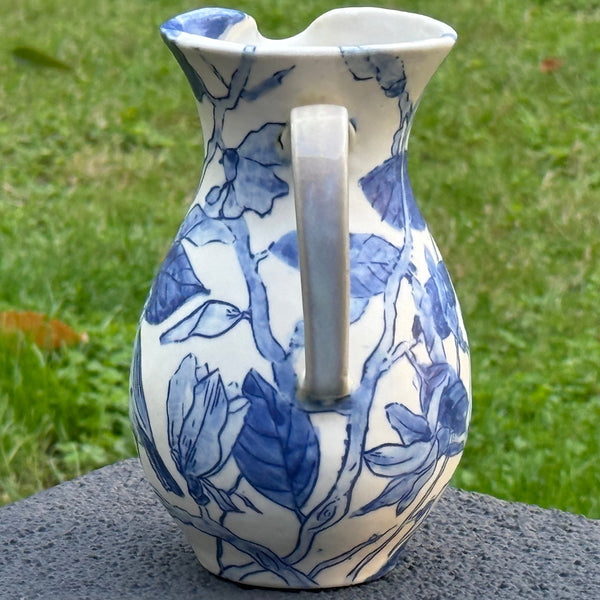 Blue porcelain jug (birds and magnolia)